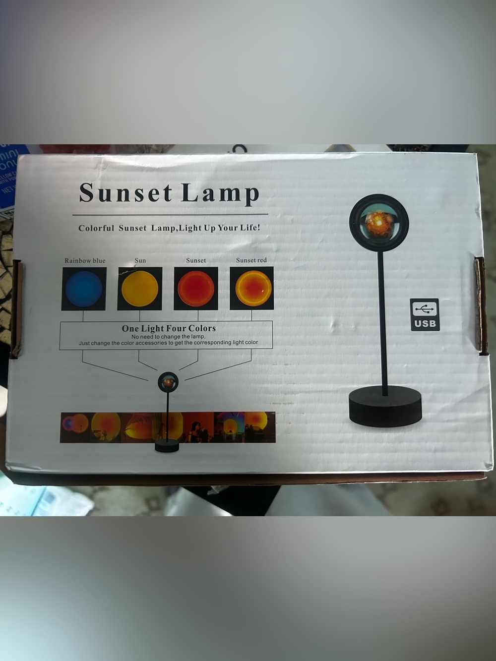 Sunset Lamp Projector - Yellow Orange Red Glow, NEW.